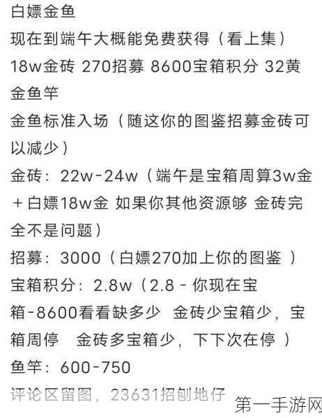 咸鱼之王金指枪获取攻略🔥