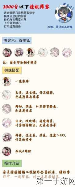 阴阳师缘说物语超强挂机阵容大揭秘