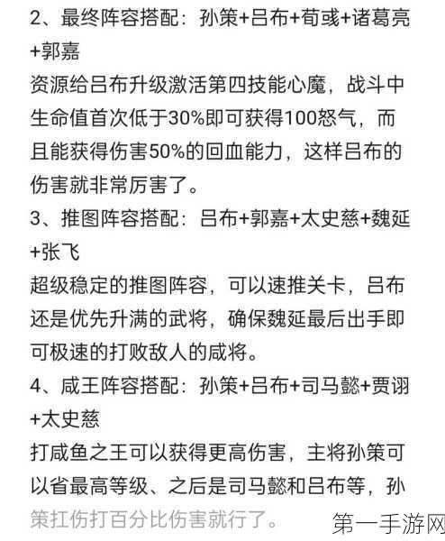 咸鱼之王最强阵容搭配攻略👑