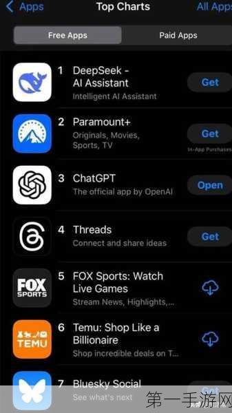 DeepSeek霸榜中美！登顶苹果免费APP下载冠军🏆