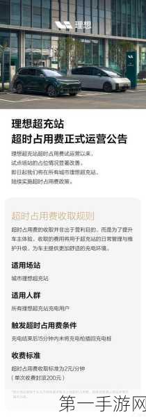 理想汽车超充站新政策，超时占用费封顶200元，充电更便捷啦！🚗⚡