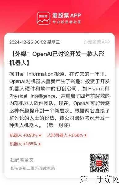 OpenAI重启人形机器人研发计划，昔日因数据短缺搁浅项目再现江湖🤖