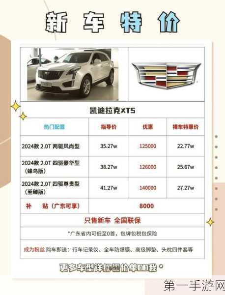 凯迪拉克助力玩家！XT5购车补贴高达8000元🚗💨