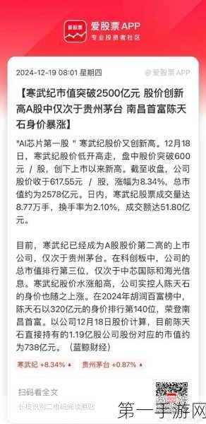 寒武纪股市传奇，营收飙升，市值近2800亿背后的秘密🚀