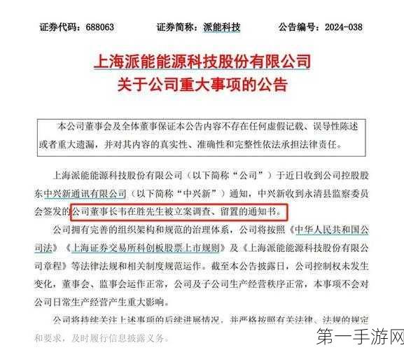 派能科技董事长韦在胜解除留置，公司前景再添活力🚀