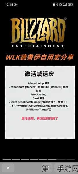 魔兽世界 WLK 猫德一键宏制作秘籍