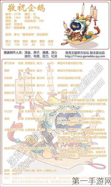 洛克王国，丁酉企鹅的技能秘籍