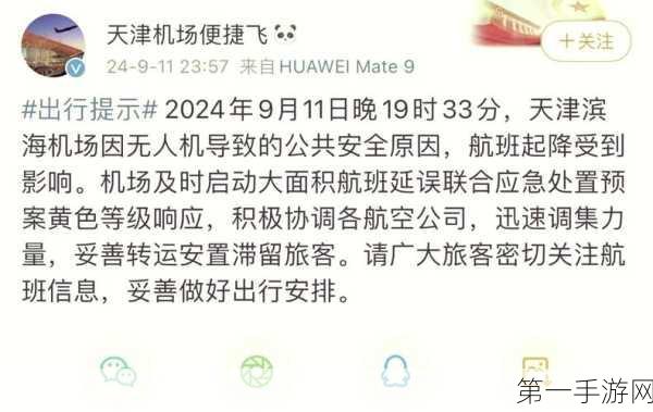 天津滨海机场连续两天受无人机干扰中断，黑飞现象频发？🛫🚫