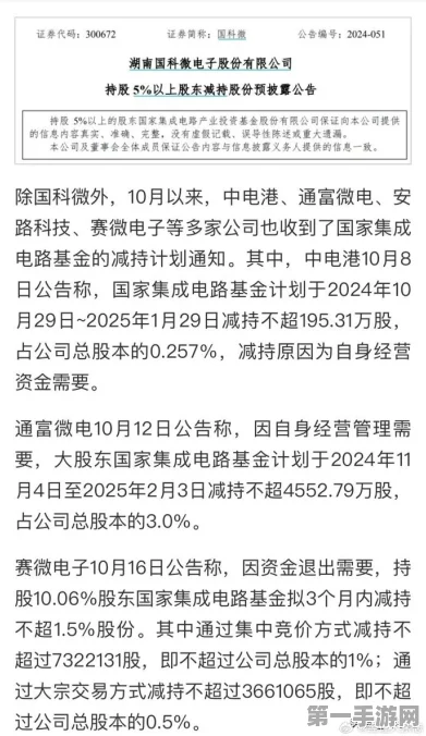 国家集成电路基金减持盛科通信股份，科技投资风向标？📈